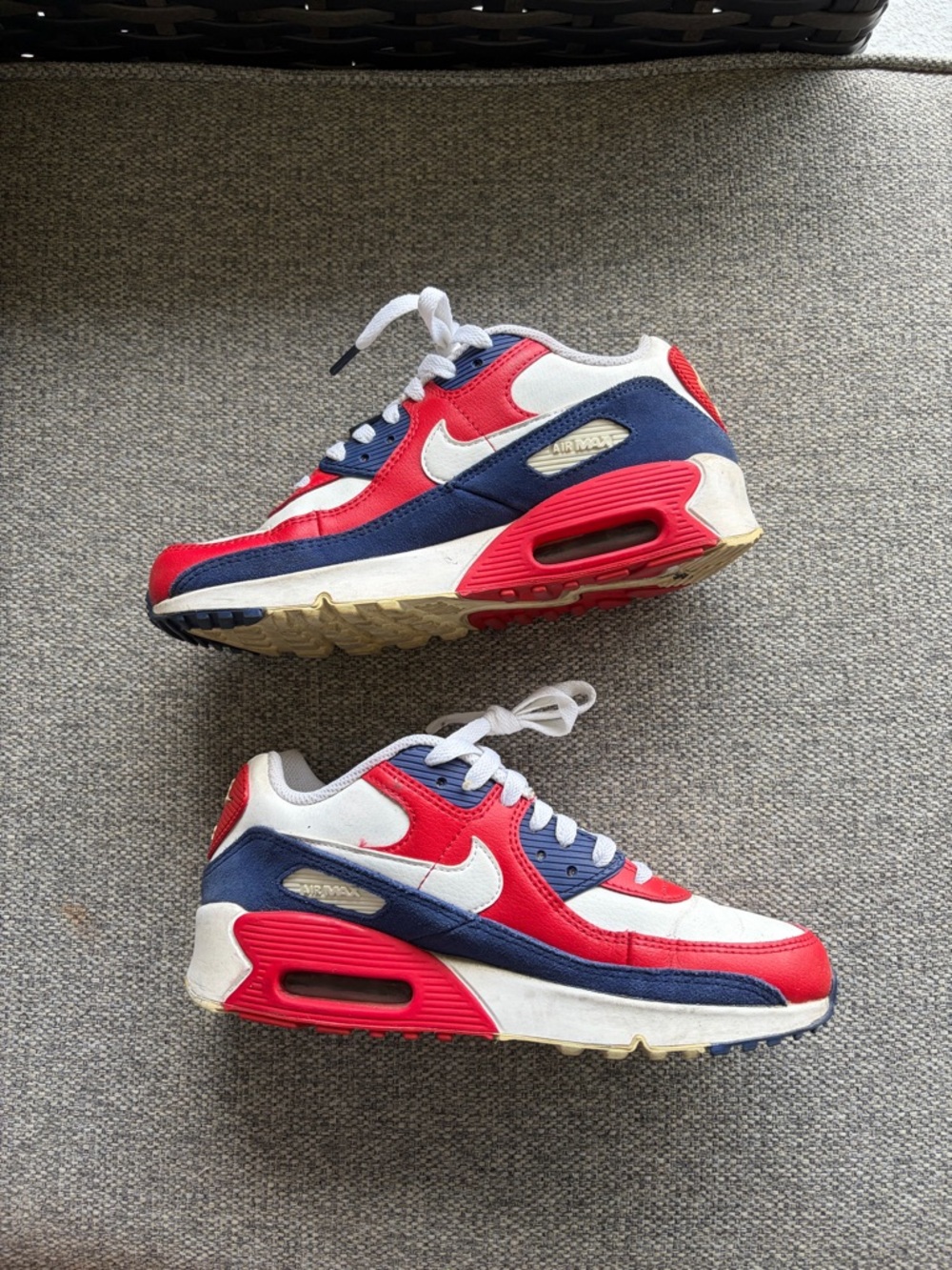 Nike Kids Air Max Sneakers - White, Red & Navy